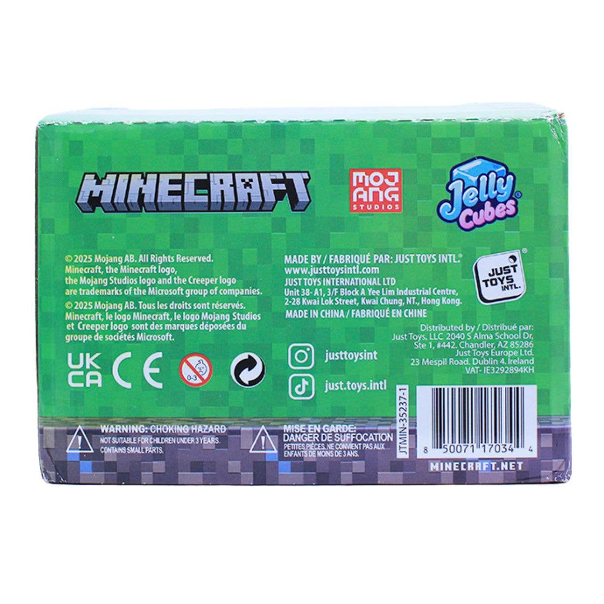 Minecraft Jelly Cube Squishy Toy Mystery Box in Display