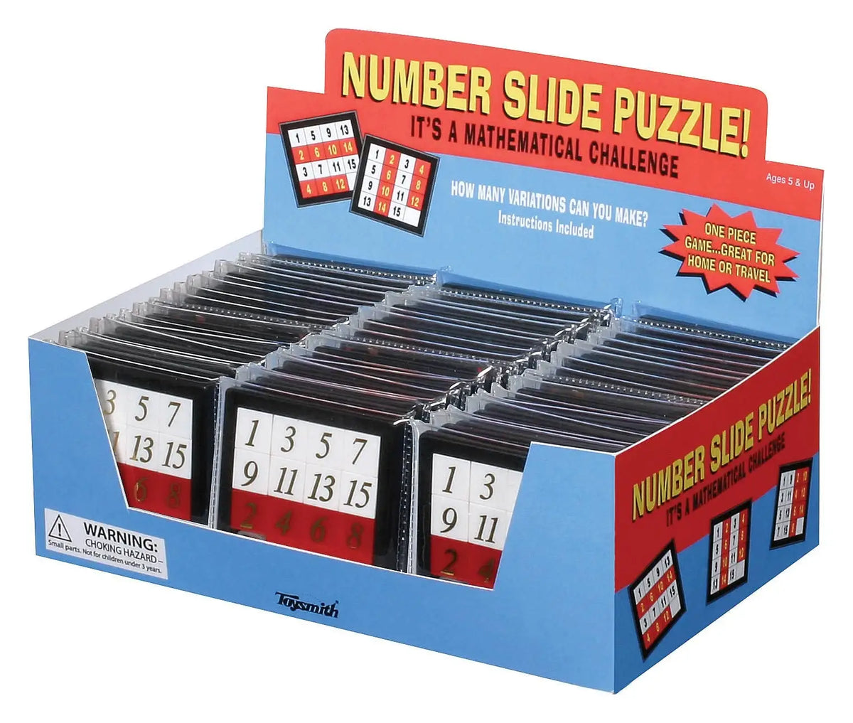 Number Slide Puzzle Countertop 48-Unit Display