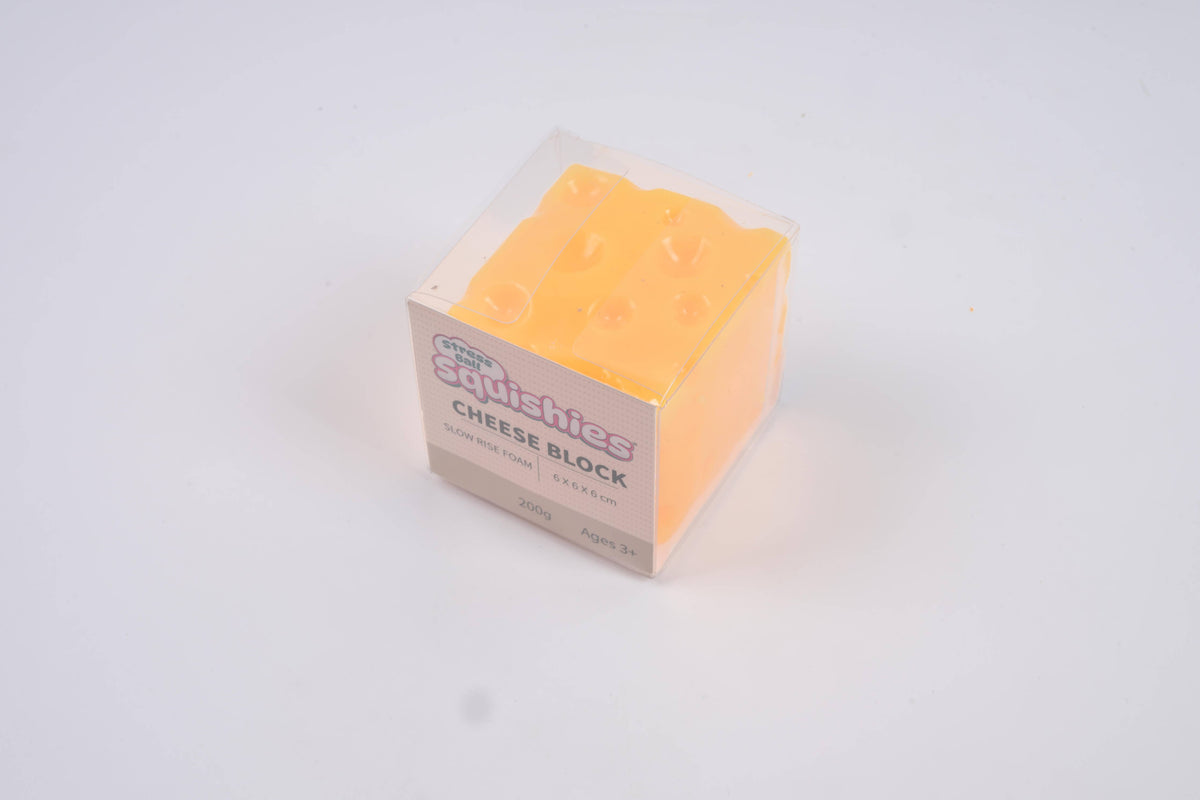 Cheese Cube Slow-Rise Squishy Fidget Toy (1pc)
