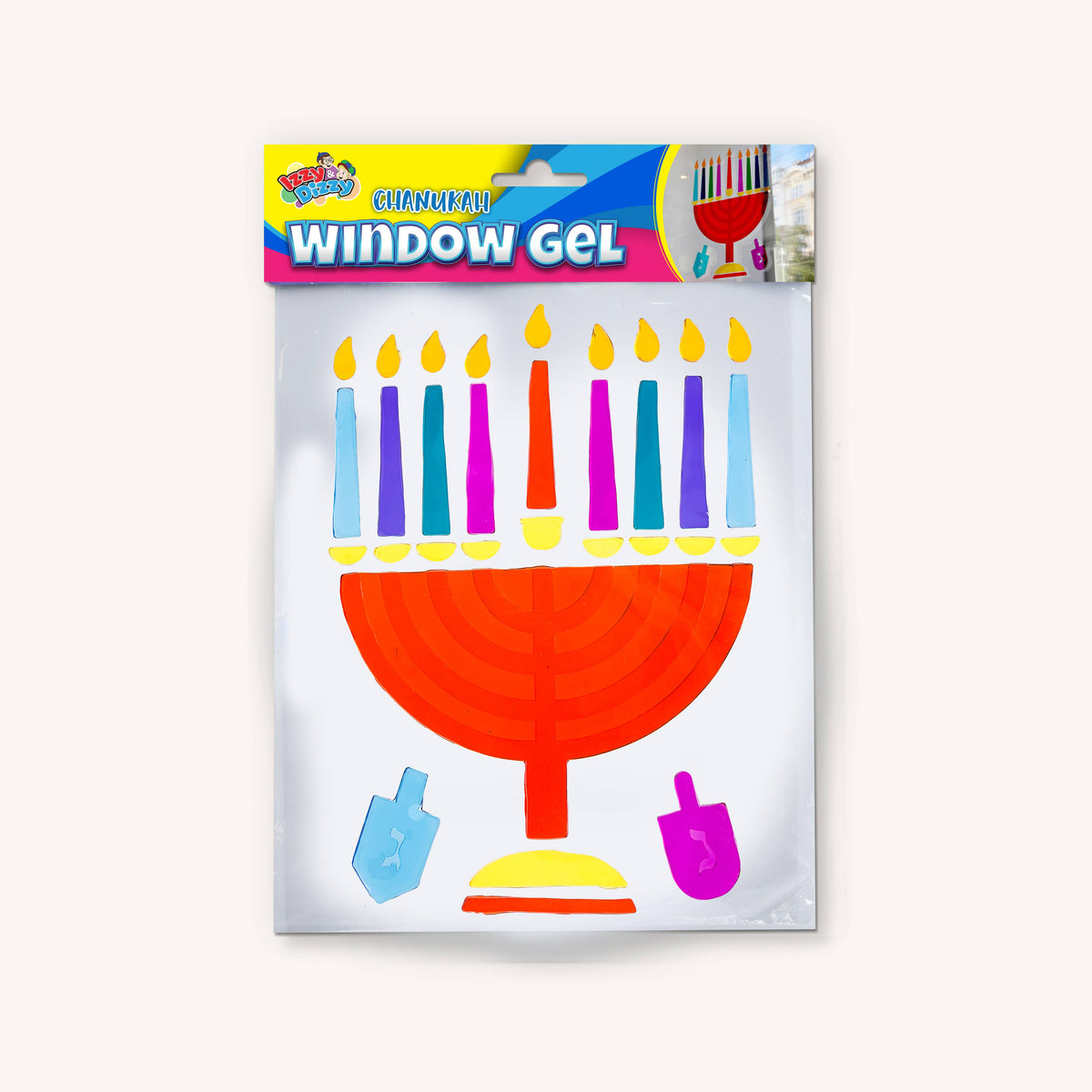 Chanukah Menorah Window Gel