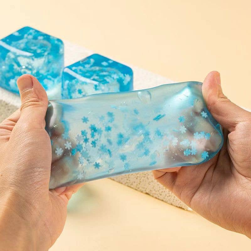 4.5cm Snowflake Cube maltose squishy Toy Stress Relief Toy