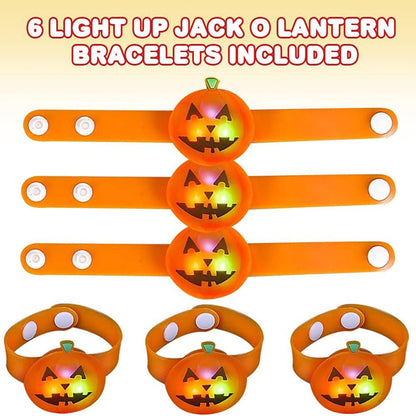 Halloween Pumpkin Light & Glow Up Kid Snap Bracelet