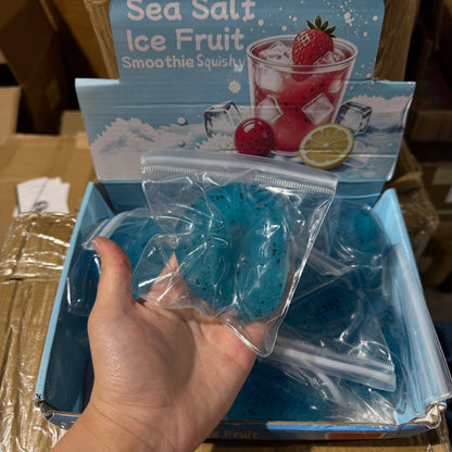Blue Raspberry Fruit Icy Slushy Ball Squishy 12/pk | A274