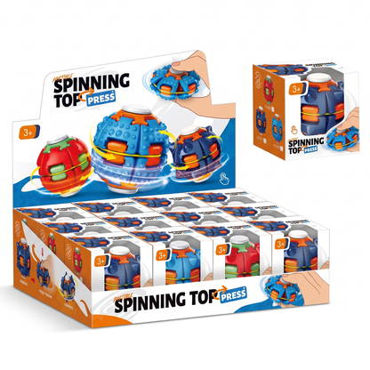 Press & Spin Fidget Sensory Toy, Spinning Ball