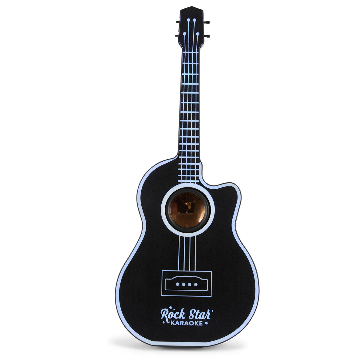 Rock Star Guitar & Microphone Karaoke Set-Black