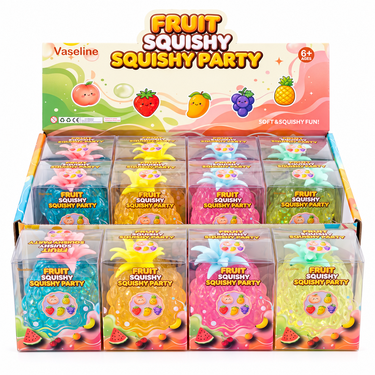 Pineapple Squeeze Toy – Vaseline Coconut oil filled Glitter