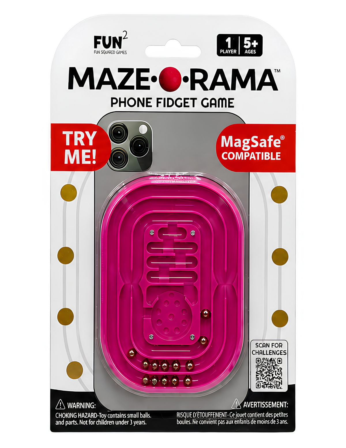 Maze-O-Rama Magnetized Phone Fidget Fuchsia