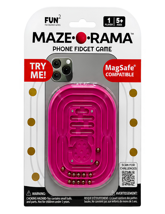 Maze-O-Rama Magnetized Phone Fidget Fuchsia