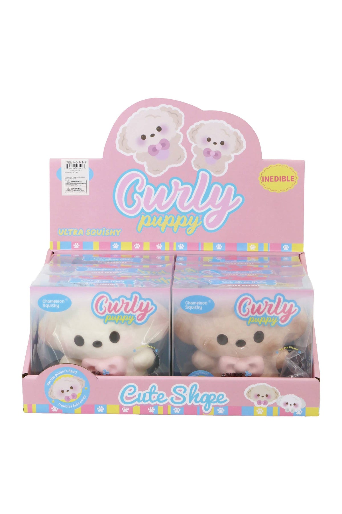 Poodle Curly Dog Super Soft Slow Rising PU Foam Squishy