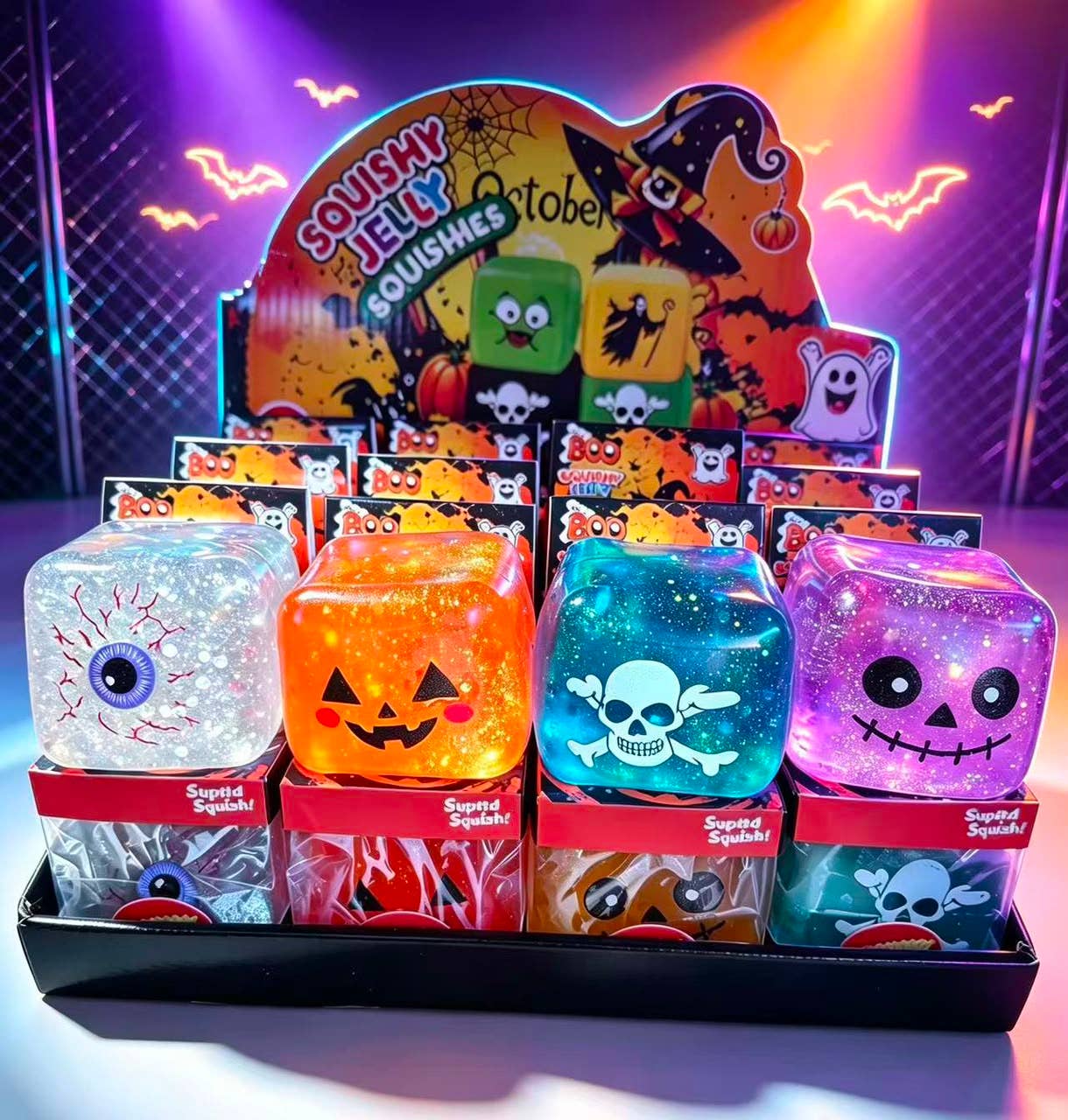 Halloween Maltose  Cube  Collection – 4 Assorted Designs