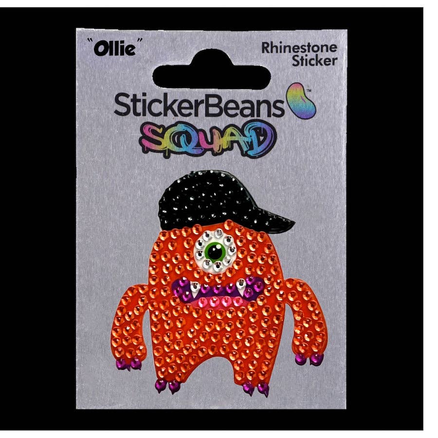 Ollie 2" Rhinestone Sticker