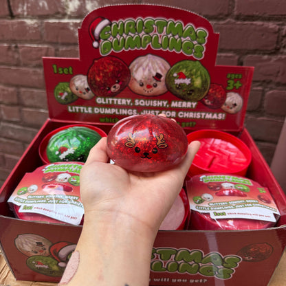 WRAPPED Christmas Glitter Gel Dumpling 12/pk | BR302