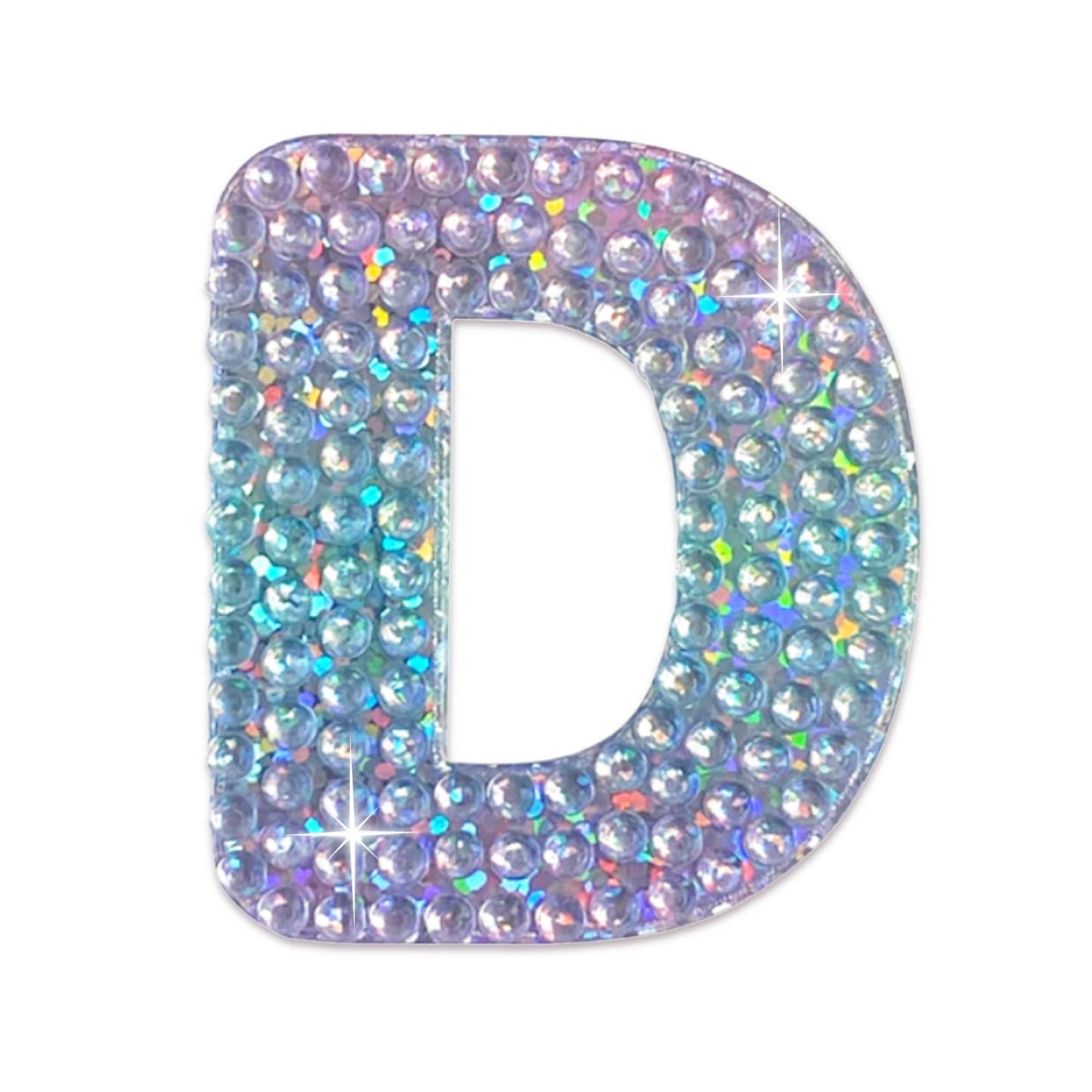 Letter D 2" Rhinestone Sticker