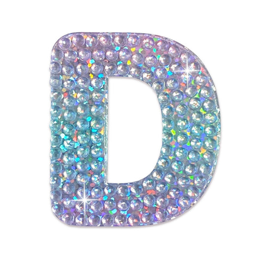 Letter D 2" Rhinestone Sticker