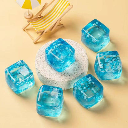 4.5cm Snowflake Cube maltose squishy Toy Stress Relief Toy