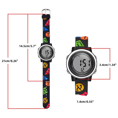 Boy's Digital Sports Watch with many features - Aleph Beis
