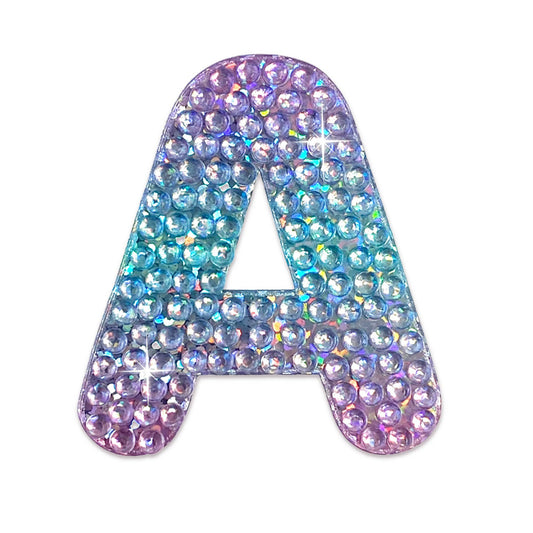 Letter A 2" Rhinestone Sticker