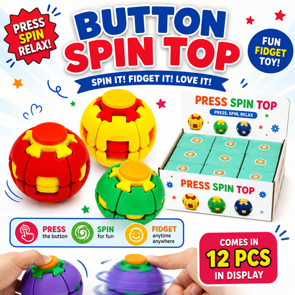 3D Printed Fidget Toy- Press, Spin & Relax