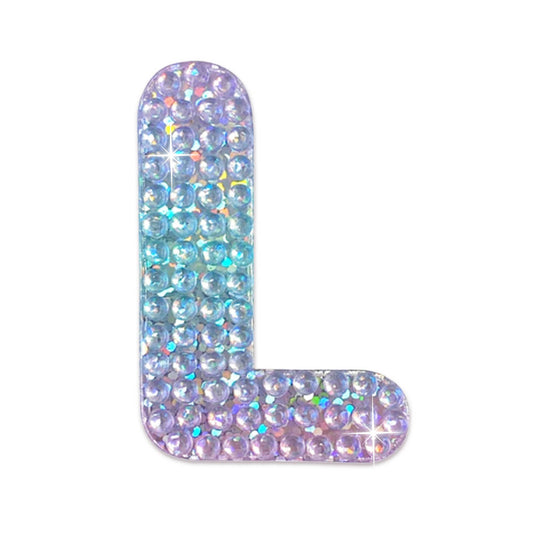 Letter L 2" Rhinestone Sticker