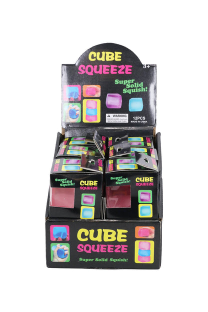 Clear Cube Solid Maltose Putty Filled Squishy Toy