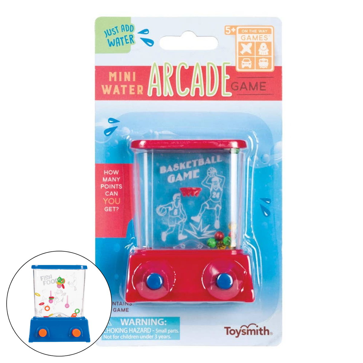 Mini Water Arcade Games, 2 Styles, Travel Size