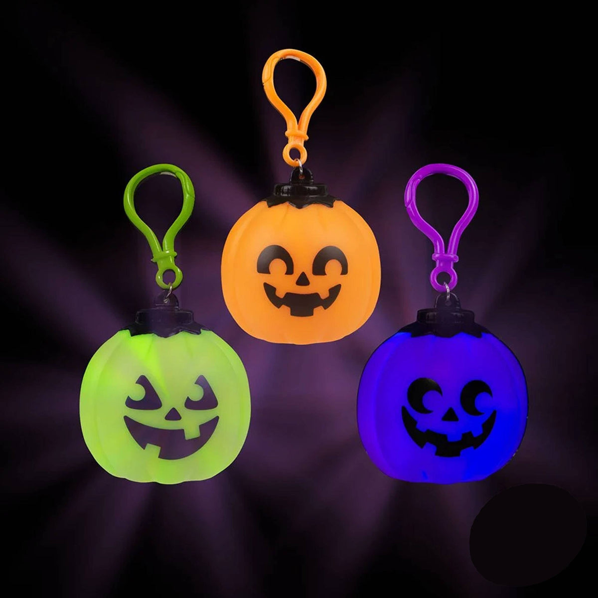Pumpkin Light Up Backpack Clip- Assorted
