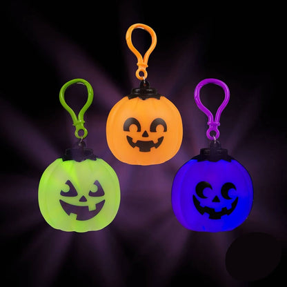 Pumpkin Light Up Backpack Clip- Assorted