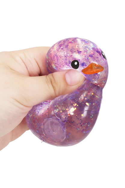 Cute Rubber Ducks Glitter Maltose Putty Filled Squishy