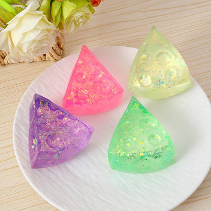 Maltose Glitter Cheese Squeeze Toy squishy fidget toy