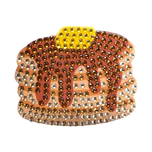 Pancake Stack Rhinestone Sticker 2" Cut to Shape
