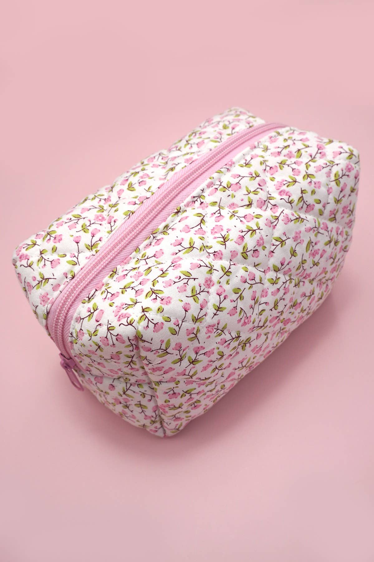 DITSY QUILTED COTTON FLORAL COSMETIC POUCH BAG | AST.