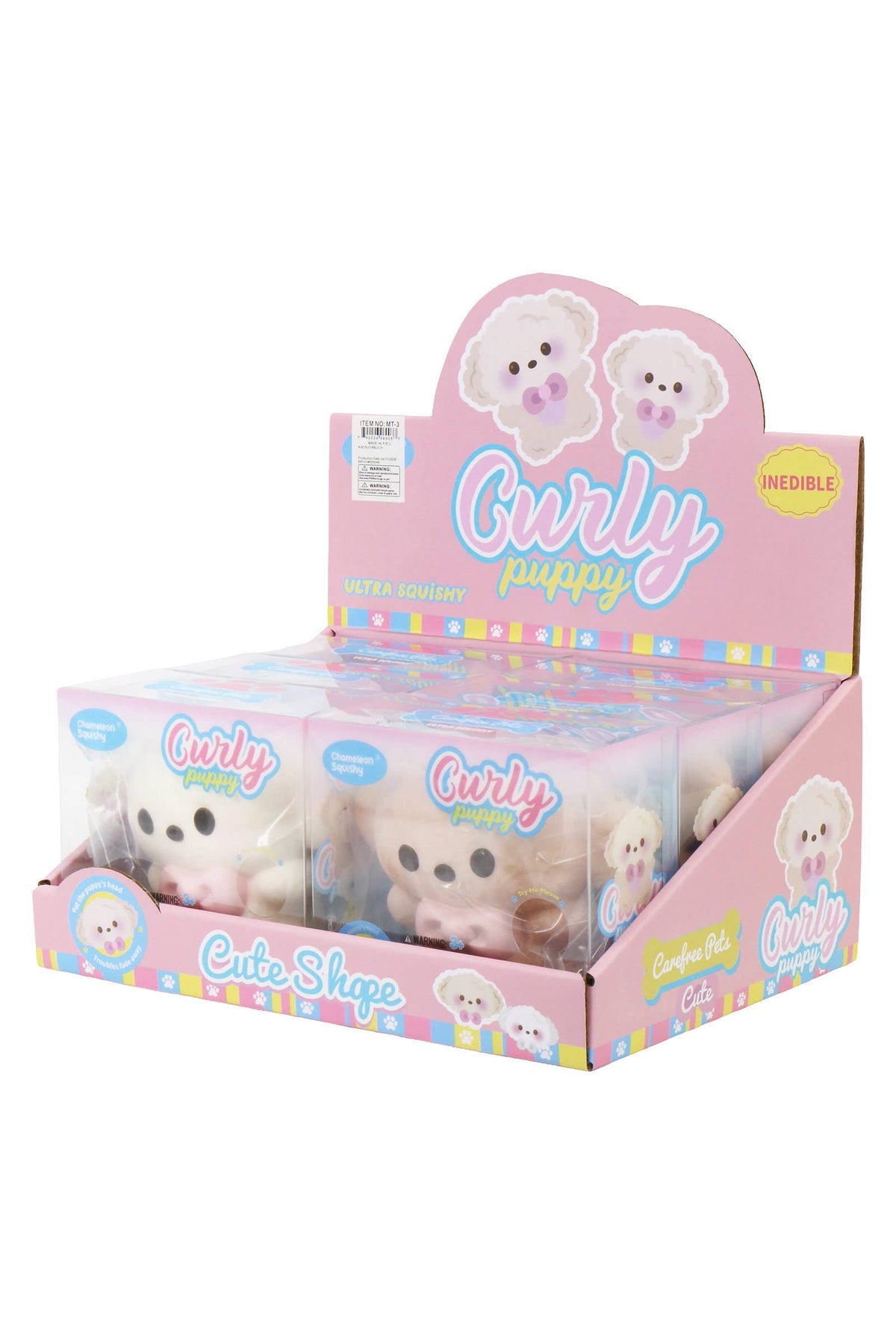 Poodle Curly Dog Super Soft Slow Rising PU Foam Squishy