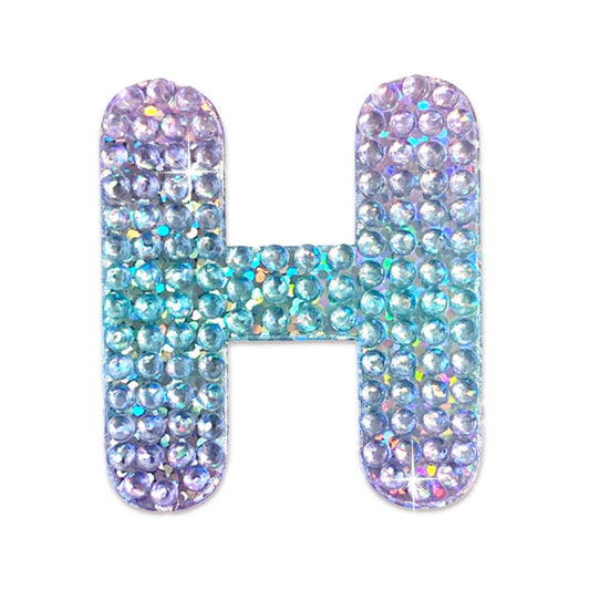 Letter H 2" Rhinestone Sticker