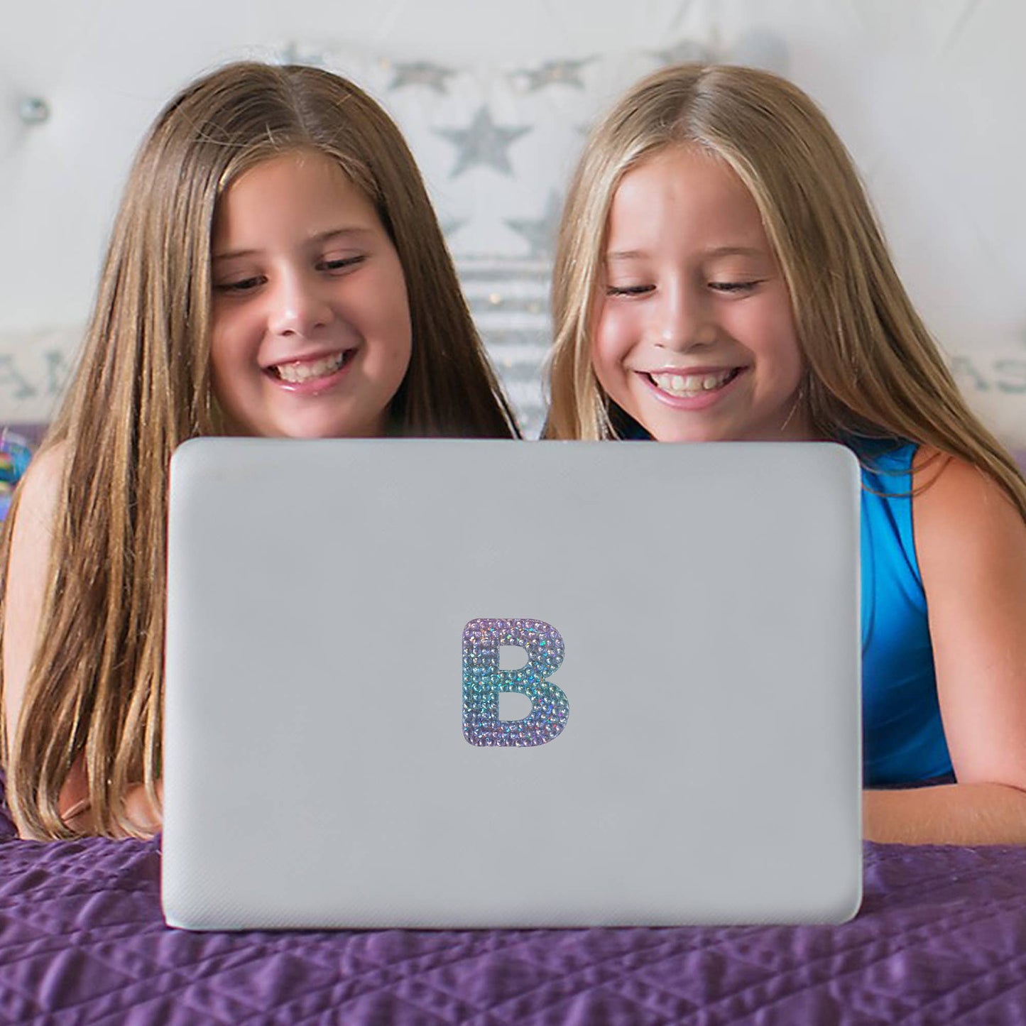Letter B 2" Rhinestone Sticker