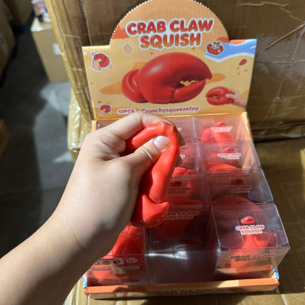 Crackling Crunchy Crab Claw Squishy 12/pk | BR289