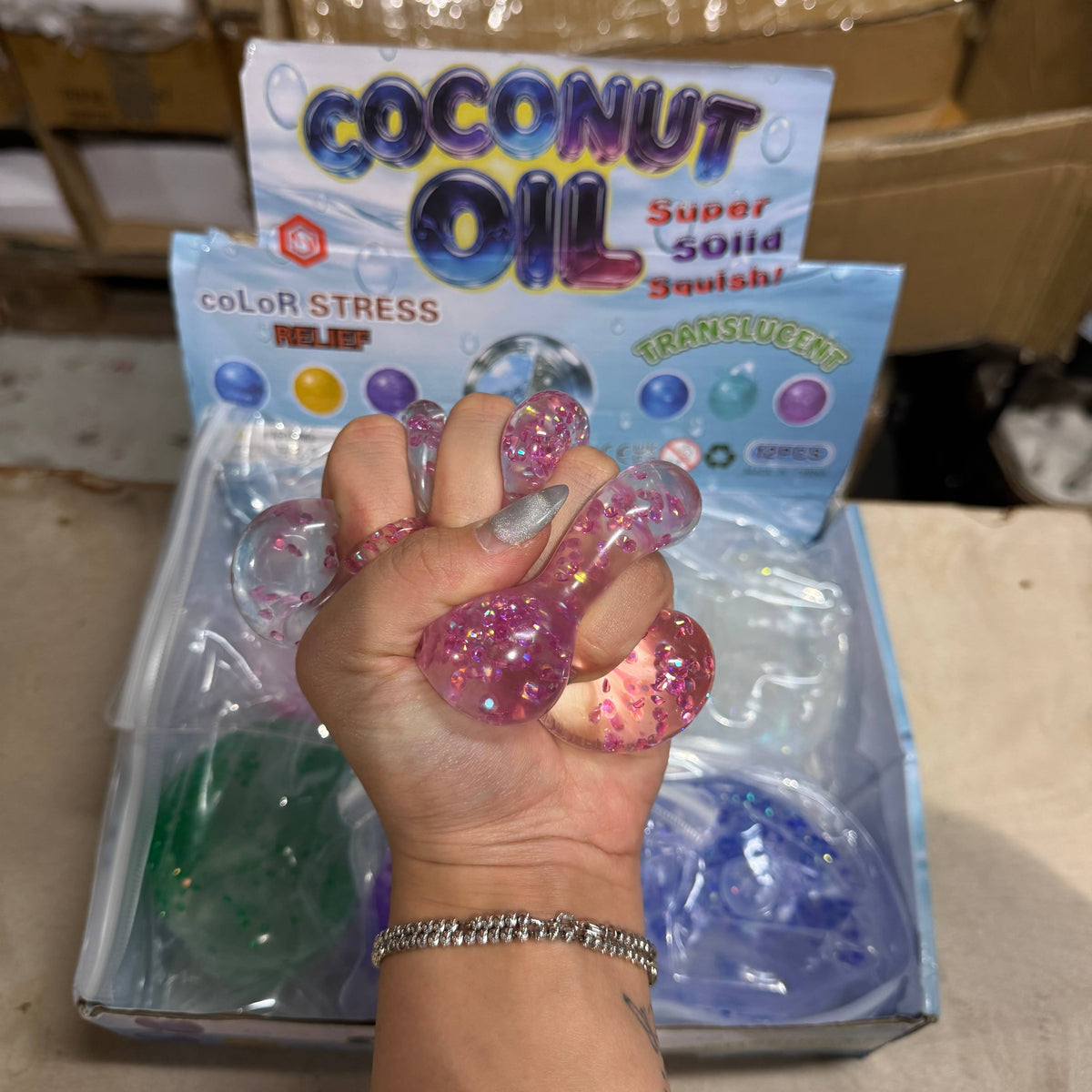 Coconut Oil Vaseline Mini Diamond Round Ball Toy | A217