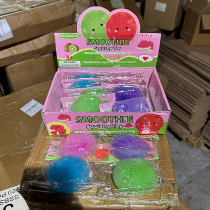 Colorful Glitter Icy Slushy Ball Squishy
