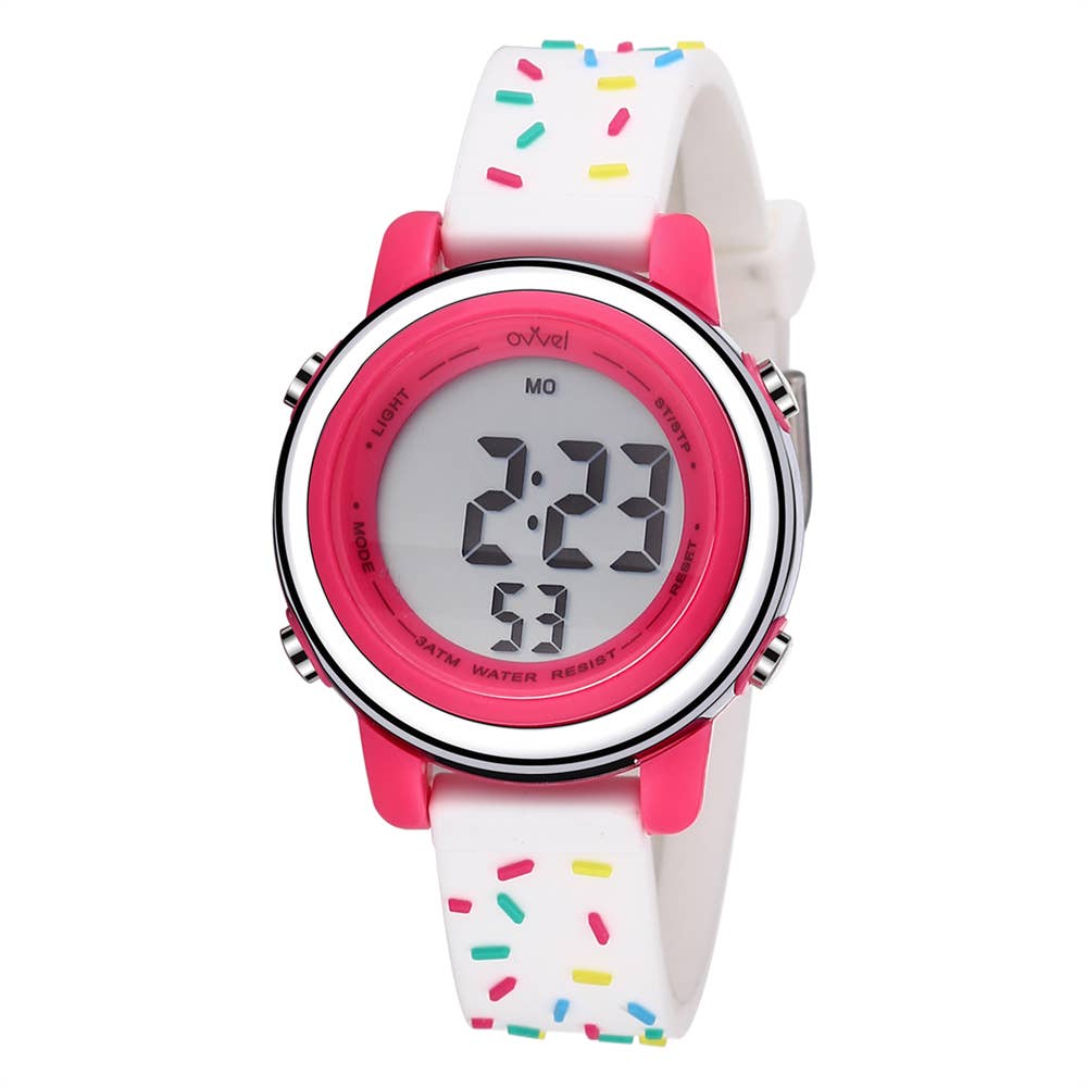 Girls Digital Sports Watch - many features - Sprinkles
