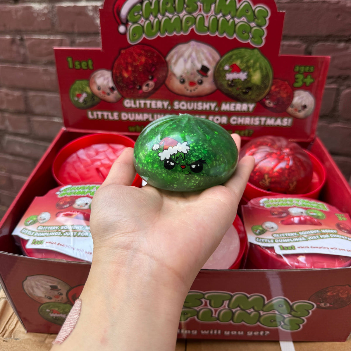 WRAPPED Christmas Glitter Gel Dumpling 12/pk | BR302