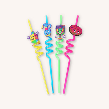 Chanukah  Straws - 4 Pack