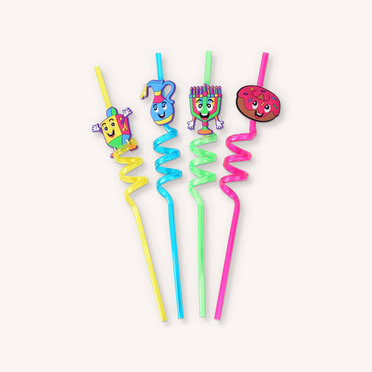 Chanukah  Straws - 4 Pack