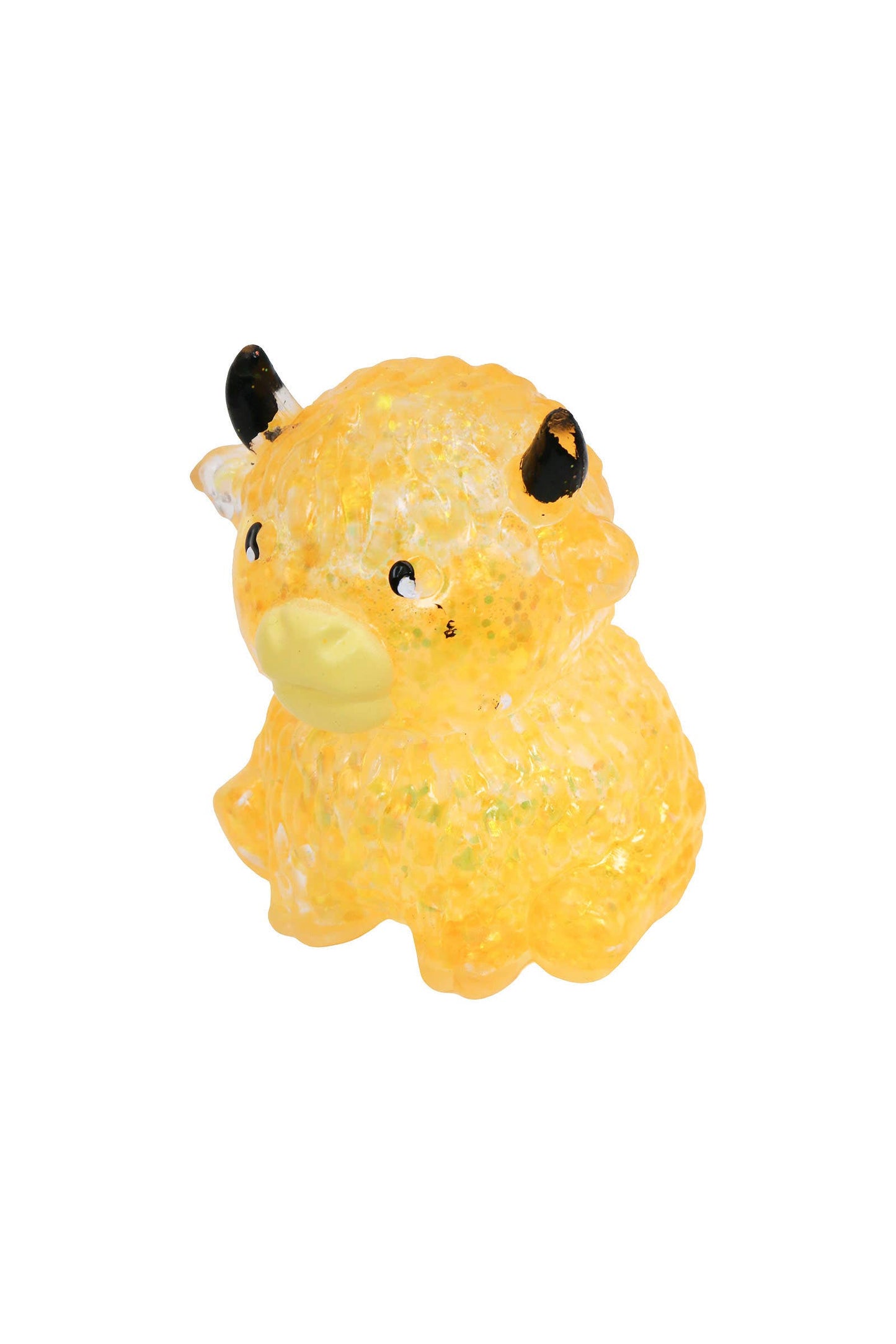 Baby Highland Cow Glitter Thick Maltose Putty Filled Squishy