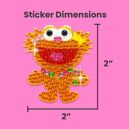 Sesame Street Pals Set of 4 2" Rhinestone Stickers