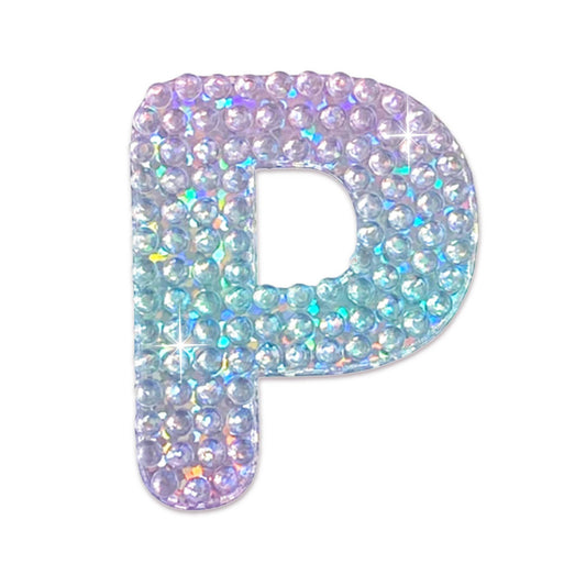 Letter P 2" Rhinestone Sticker