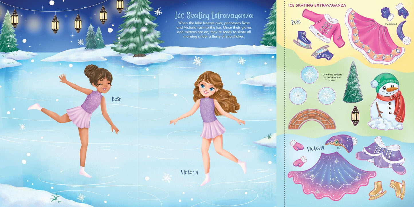 STICKER DOLL DRESS-UP BK PRINCESSES