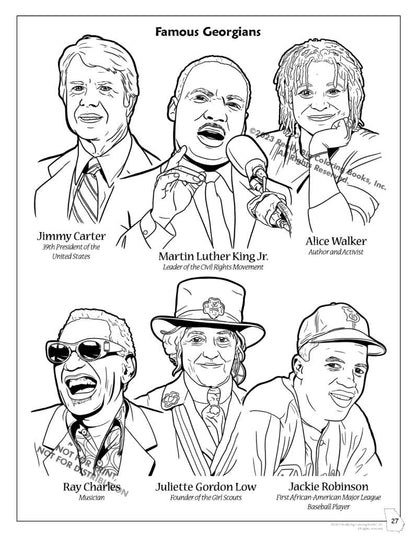 Georgia State Coloring Book 8.5 x 11