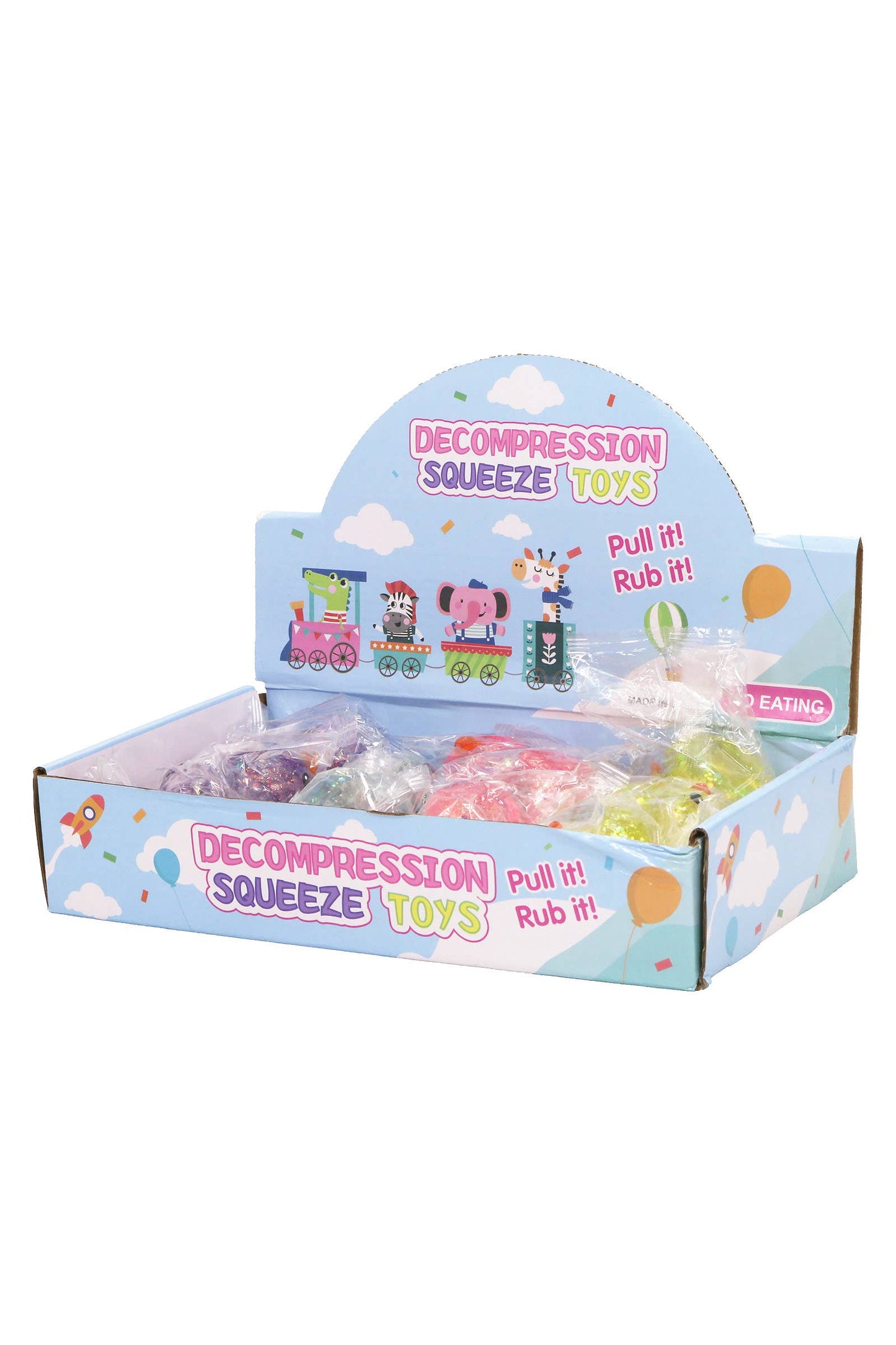 Cute Rubber Ducks Glitter Maltose Putty Filled Squishy
