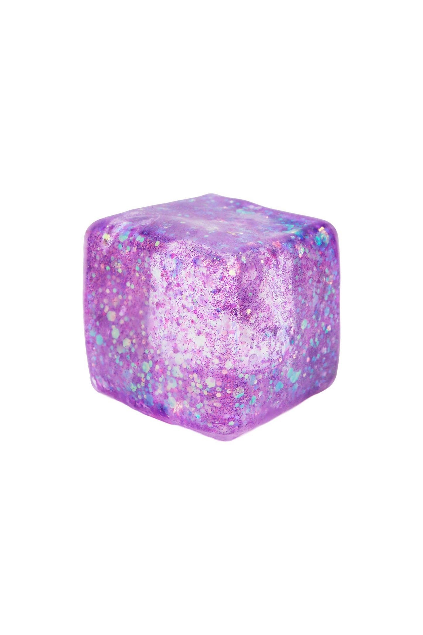 Shimmery Glitter Cube Putty Filled Squishy - 12 Pcs