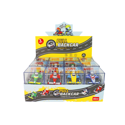 Rollin’ Diecast Pull-Back Racing Car in Clear Box