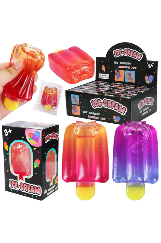 Jelly Popsicle Two-Tone Sticky Jiggly Mochi Squishy - 16 Pcs